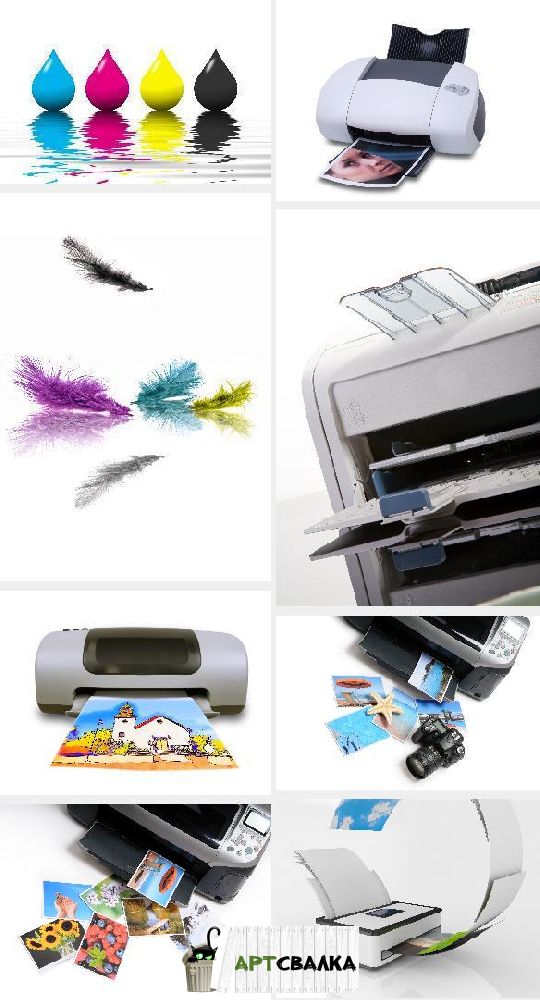 Принтеры и чернила клипарт | Printers and ink clipart